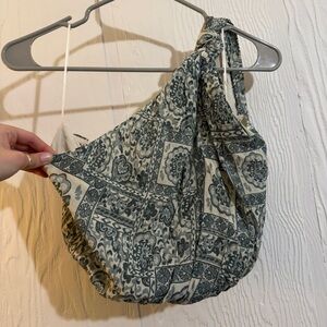 Abercrombie & Fitch Green and White Patterned Top